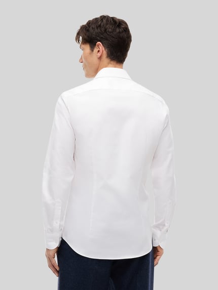 Tommy Hilfiger Regular Fit Businesshemd mit abgerundetem Saum Weiss 5