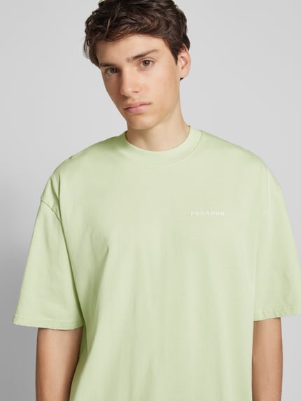 PEGADOR Oversized T-shirt met labelprint Mintgroen - 3
