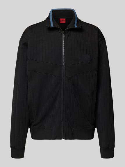 Regular Fit Sweatjacke aus Baumwoll-Mix Modell 'DAVRONTO' Shop The Look MANNEQUINE