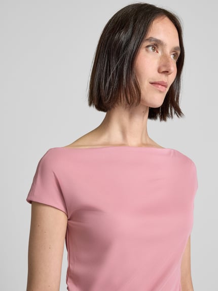 Lauren Ralph Lauren T-Shirt mit U-Boot-Ausschnitt Altrosa 3