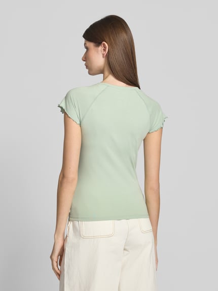 Tom Tailor Denim Regular fit T-shirt van katoenmix Rietgroen - 5