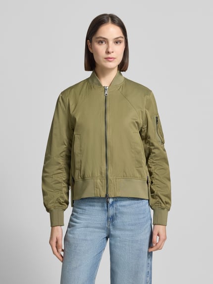 Blonde No. 8 Kurtka bomber z kieszenią na zamek na rękawie Oliwkowy 4