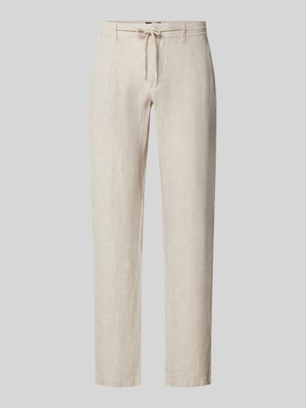 Productfoto, Leinenhose met Schnürung und Gesäßtaschen van MCNEAL in beige linnen, regular fit, met trekkoord en achterzakken, context: heren leinenhose, puur linnen, regular fit, trekkoord, achterzakken, taillewijdte maat M 45 cm, binnenbeenlengte maat M 84 cm