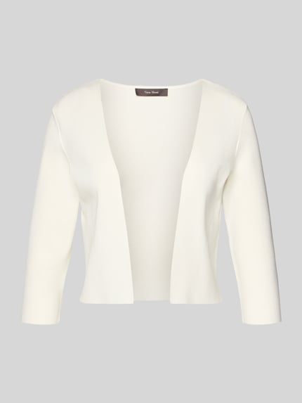 Produktfoto, Regular Fit Bolero aus Viskose-Mix von Vera Mont in Optik: Unifarben, Schalkragen, Cropped, geschlitzter Ärmelabschluss