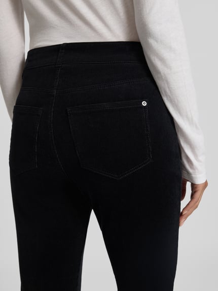 Christian Berg Woman Slim Fit Cordhose im 5-Pocket-Design Black 3