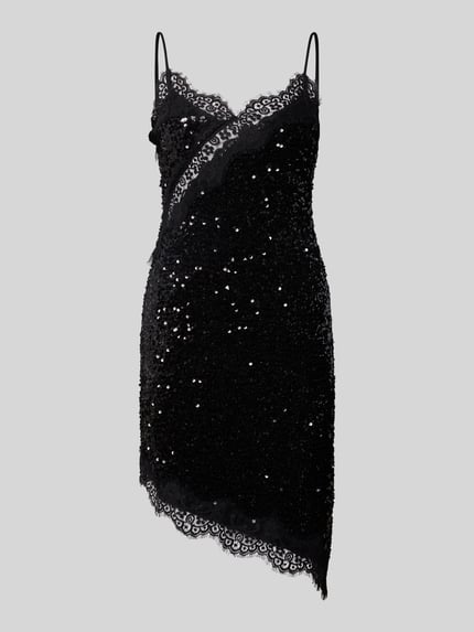 PIECES Abendkleid mit Paillettenbesatz Black 1