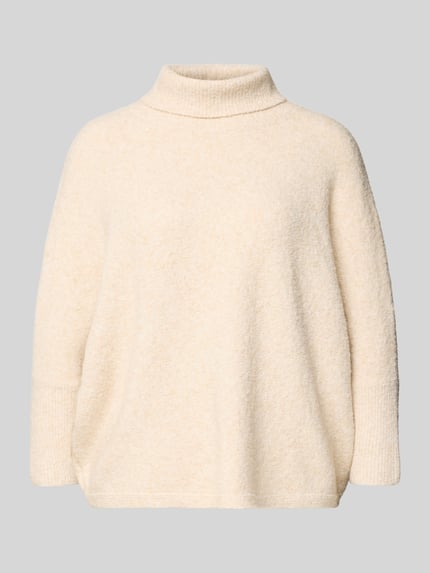 someday. Oversized Rollkragenpullover mit Woll-Anteil Modell 'Tiola' Beige Melange 2