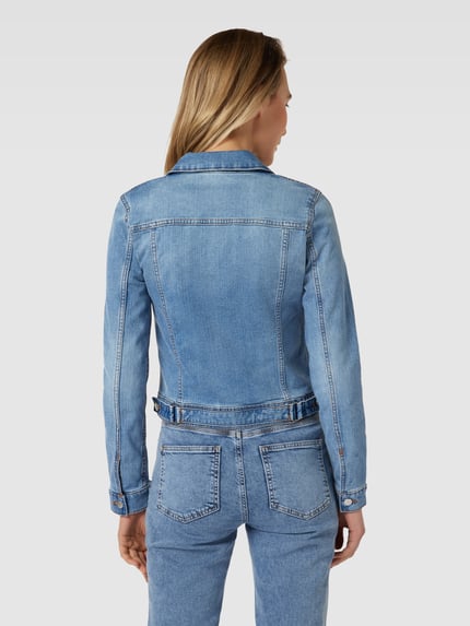 VILA Kurtka jeansowa z dodatkiem wiskozy model ‘SHOW NEW’ Jeansowy niebieski 5