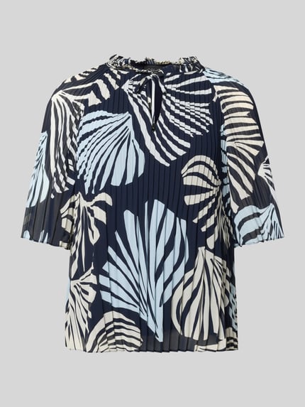s.Oliver BLACK LABEL regular fit blouses in plissélook Lichtblauw - 2