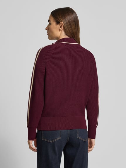 GANT Strickjacke mit Label-Stitching Bordeaux 5