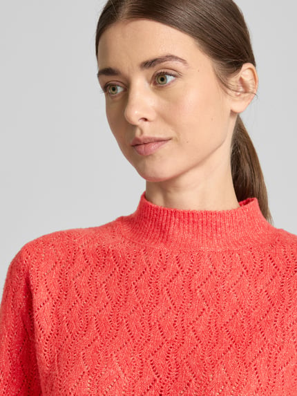 b.young Strickpullover mit 1/2-Arm Modell 'Miffa' Rot 3