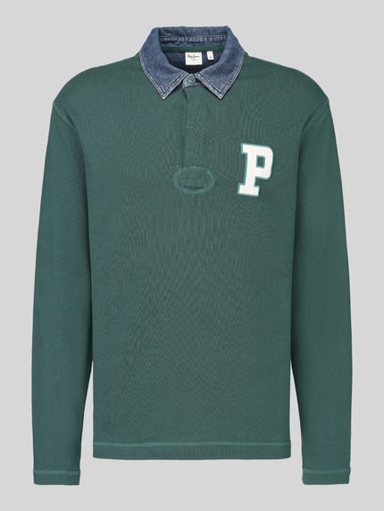 Pepe Jeans Sweatshirt Modell 'MARLEY' mit Hemdkragen Petrol 2
