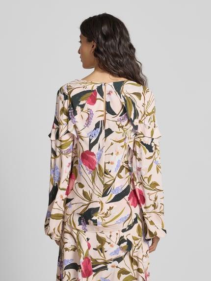 Ted Baker Bluzka o kroju regular fit z dekoltem w serek model ‘minasa’ Różowy 5