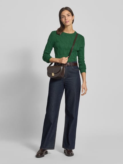 Tommy Hilfiger Sweter z dzianiny o kroju regular fit z czystej wełny Zielony 1
