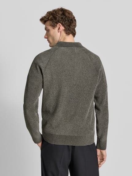 Jake*s Studio Men Strickpullover mit Polokragen Dunkelgrau 5