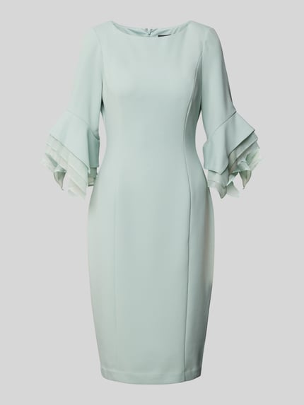 Adrianna Papell Knielange cocktailjurk met ronde hals Mintgroen - 2