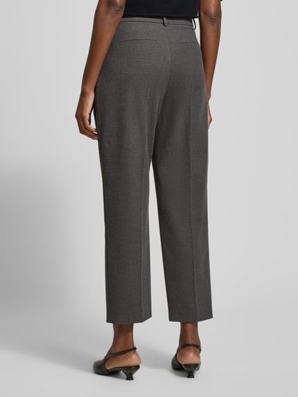 Jake*s Collection Straight fit bandplooibroek met viscose Donkergrijs - 5