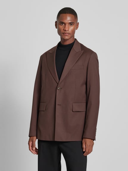 MANGO Sakko mit Brustleistentasche Modell 'Santos' Mittelbraun 4