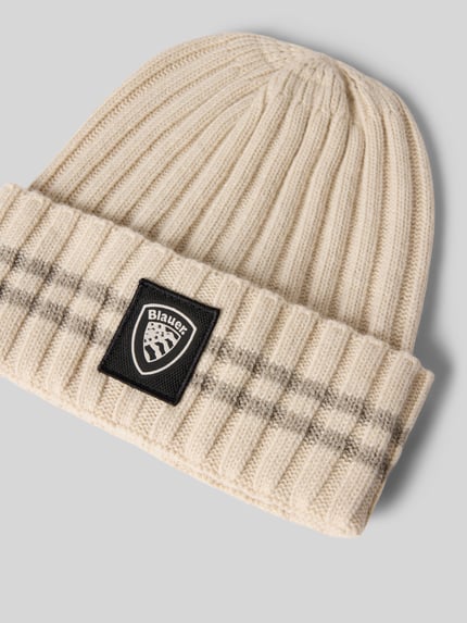 Blauer USA Beanie van een mix van viscose en kasjmier Beige - 2