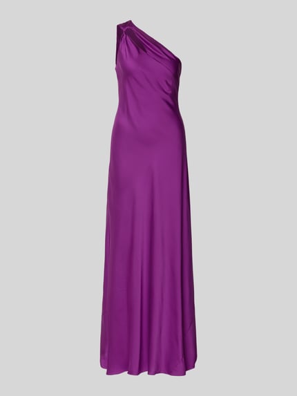 Lauren Ralph Lauren Avondjurk met one shoulder-band, model 'TANEKA' Aubergine - 2