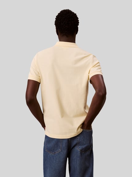 Calvin Klein Jeans regular fit poloshirt van puur katoen Lichtgeel - 5