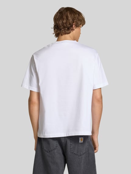 Calvin Klein Jeans Relaxed fit T-shirt met ronde hals Wit - 5