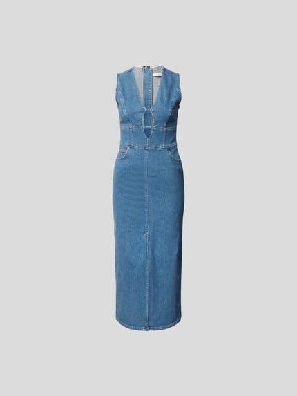 Iro Denimjurk met steekzakken Jeansblauw - 2