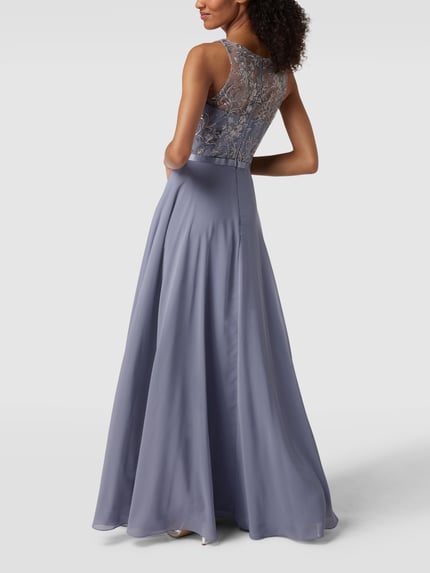 LUXUAR FASHION Avondjurk met pailletten Bleu - 5