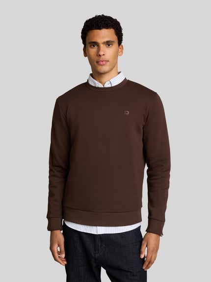 Tom Tailor Denim Regular Fit Sweatshirt aus Baumwoll-Mix Dunkelbraun 4