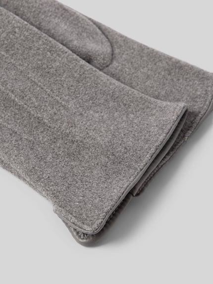 EEM Handschuhe mit weichem Fleece-Innenfutter Hellgrau Melange 2