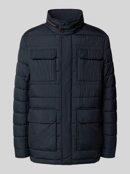 bugatti Steppjacke mit Stehkragen und Pattentaschen Marine 2