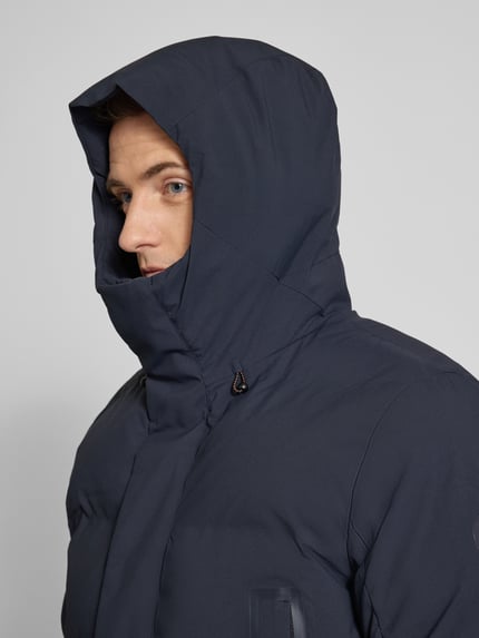 Save The Duck Gewatteerd jack met capuchon, model 'QUINLAN' Marineblauw - 3