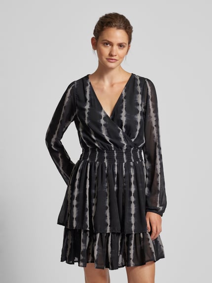 ONLY Minikleid mit V-Ausschnitt Modell 'STAR' Metallic Black 4