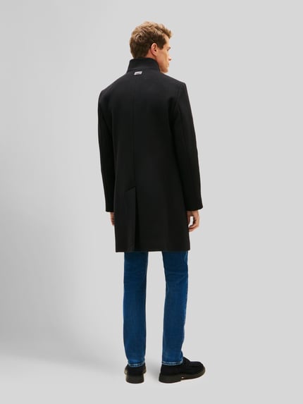 Tommy Hilfiger Regular Fit Mantel aus Woll-Mix Black 4