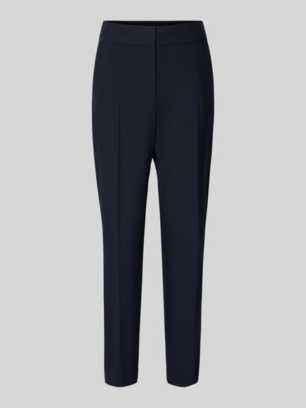 Produktfoto, Regular Fit Schmale Hose mit Bügelfalten von s.Oliver BLACK LABEL, granatowa, gładka faktura, elastyczny pas, kieszenie boczne