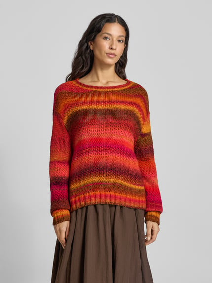 LOLLYS LAUNDRY Strickpullover mit Rundhalsausschnitt Modell 'Fairhaven' Rot 4