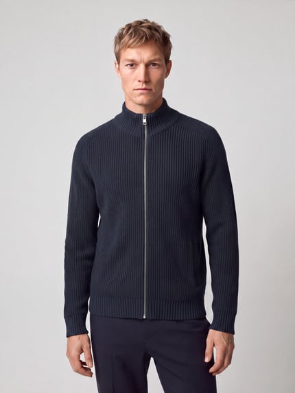 s.Oliver RED LABEL Strickjacke mit Reißverschluss Marine 4