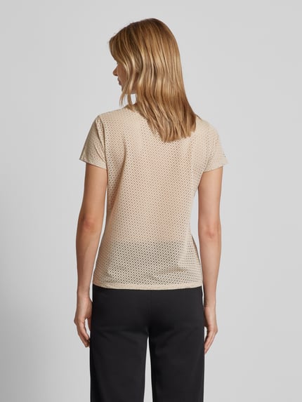 BOSS T-shirt met ajourpatroon, model 'Eventsa_Burnout' Lichtgrijs - 5