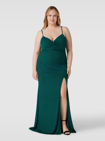 My Mascara Curves PLUS SIZE Abendkleid mit Herz-Ausschnitt Gruen 4