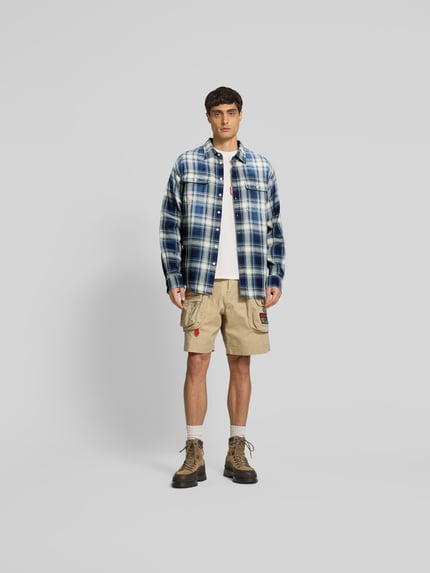 Dsquared2 Regular fit vrijetijdsoverhemd met borstzak Jeansblauw - 1