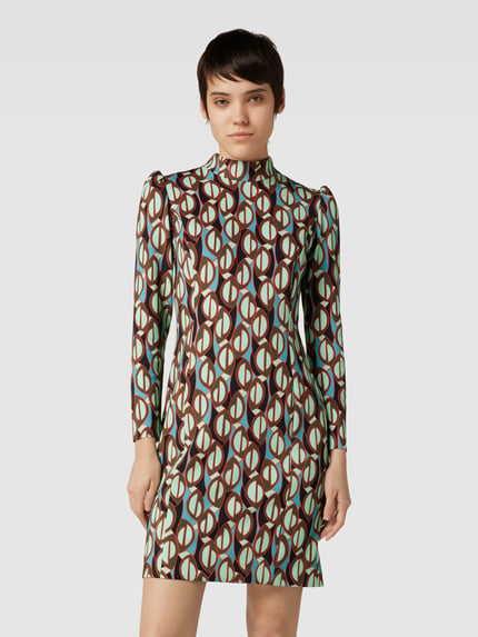 Marc Cain Knielanges Kleid mit Allover-Muster Mint 4