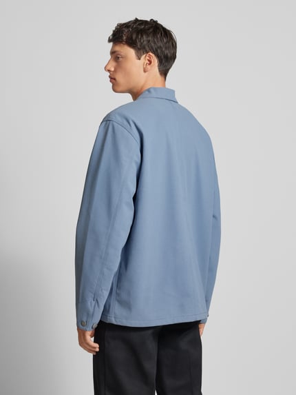 Carhartt Work In Progress Overhemdjack met knoopsluiting, model 'Suede' Lichtblauw - 5