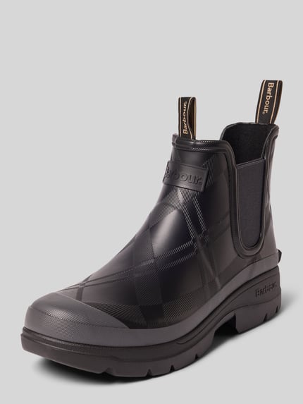 Barbour Gummistiefel mit Label-Stitching Black 1