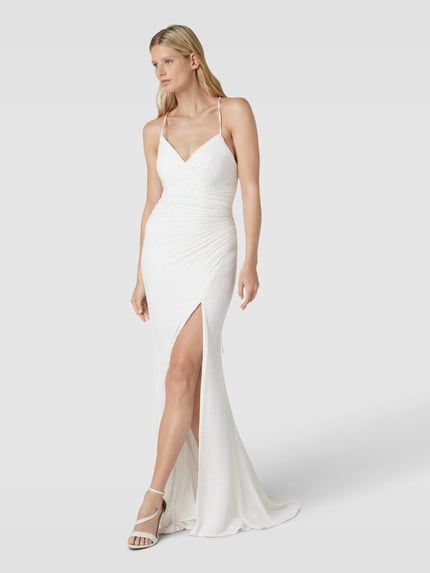 Mascara Brautkleid mit Paillettenbesatz Offwhite 1