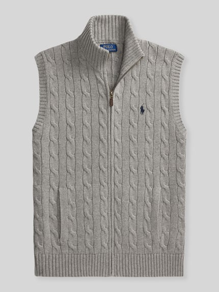 Polo Ralph Lauren Kamizelka o kroju regular fit z czystej bawełny Antracytowy melanż 2
