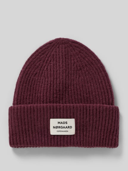 MADS NØRGAARD Beanie aus Woll-Mix Modell 'Tosca Anju' Bordeaux 1