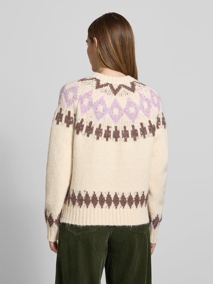 Christian Berg Woman Loose Fit Strickpullover mit Woll-Anteil Hellbraun 5