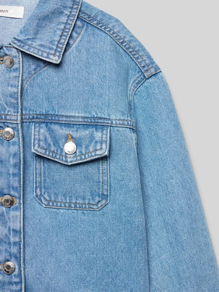 MANGO Jeansjacke mit Brustpattentaschen Modell 'alice' Blau 2