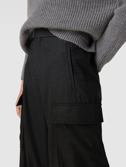 Filippa K Cargobroek in effen design met grote zakken Antraciet - 3