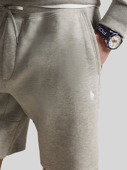 Polo Ralph Lauren Szorty dresowe o kroju regular fit z mieszanki bawełny z haftowanym logo Antracytowy melanż 3